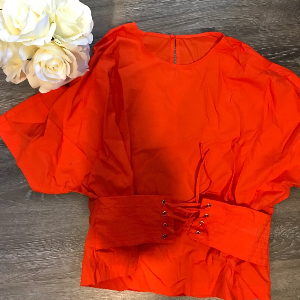 Orange blouse